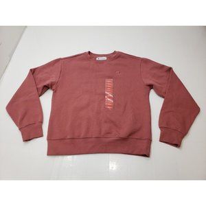 Champion Womens Sweatshirt Pullover Long Sleeve Crewneck Super Soft Red Sz XS